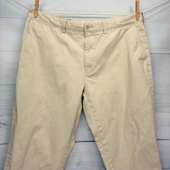 Polo by Ralph Lauren Preston Flat Front Pants Khaki Men’s Size 38 100% Cotton - Picture 4 of 11